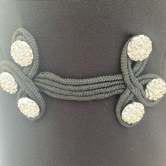 Elegant full length knit sleeveless gown with front detail size 8 - Picture 2 of 12